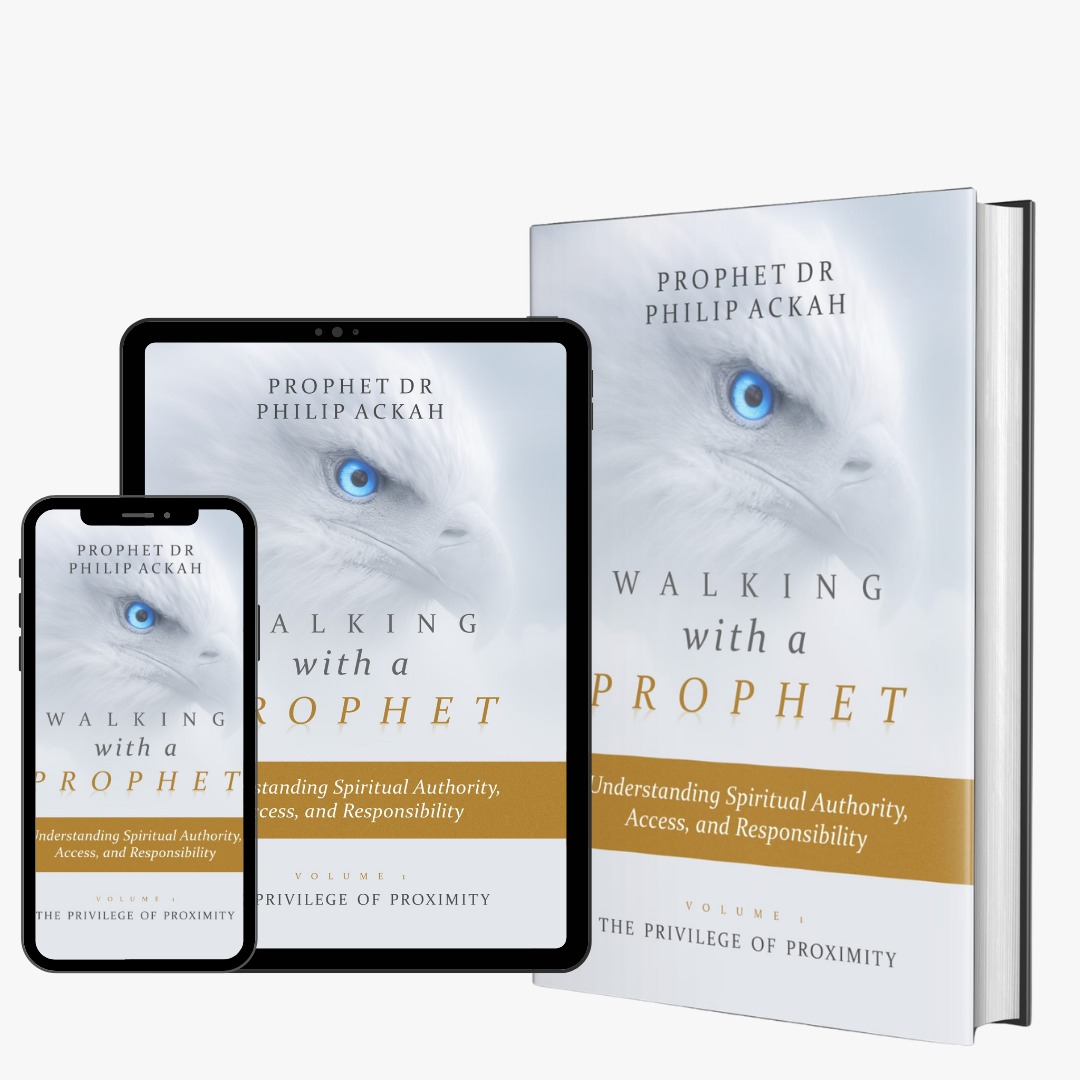 Walking with a Prophet Cover Book with Phone and Ipad